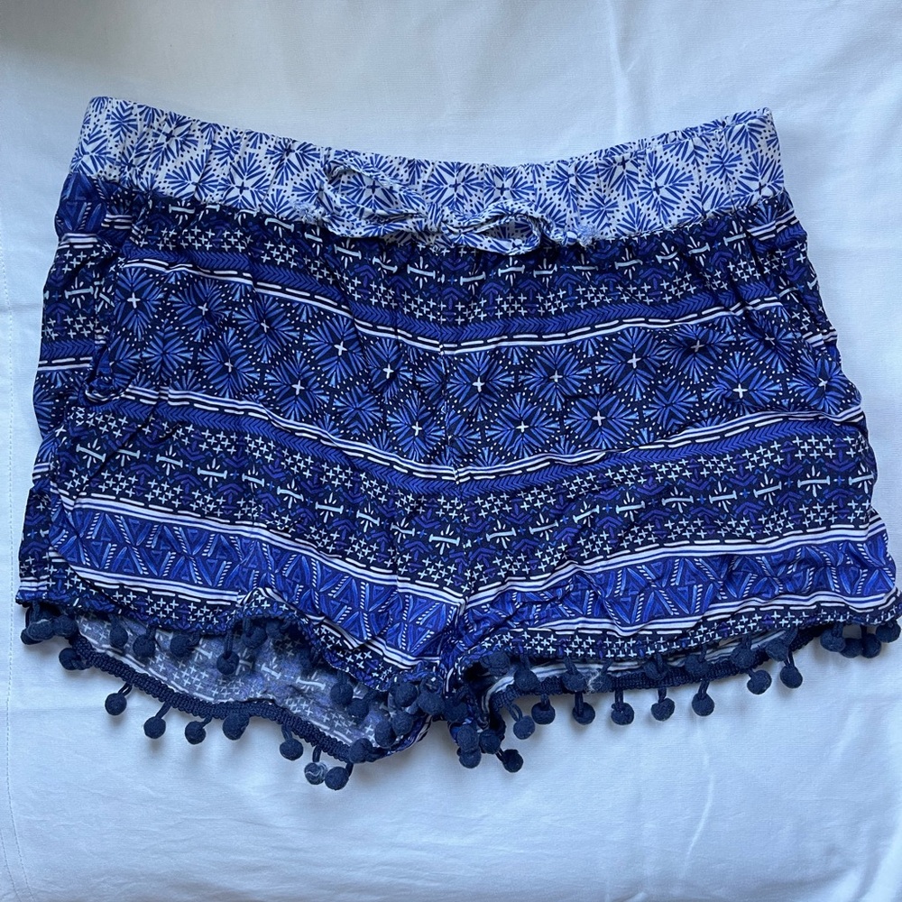 OndadeMar Navy Patterned  Shorts (coverup for bikini)